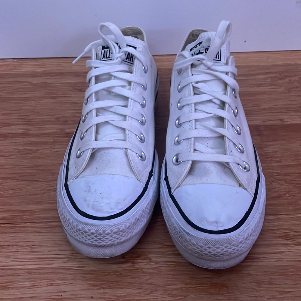 Platform low white chuck taylor converse